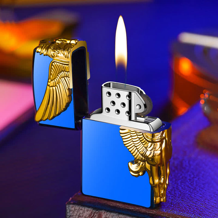 Nachfüllbares Butanfeuerzeug mit dreiseitigem 3D-Relief-Pegasus
