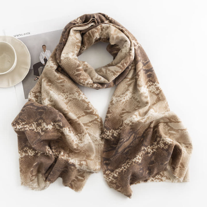 Schicker Streetstyle-Schal mit Schlangenhaut-Print für Damen