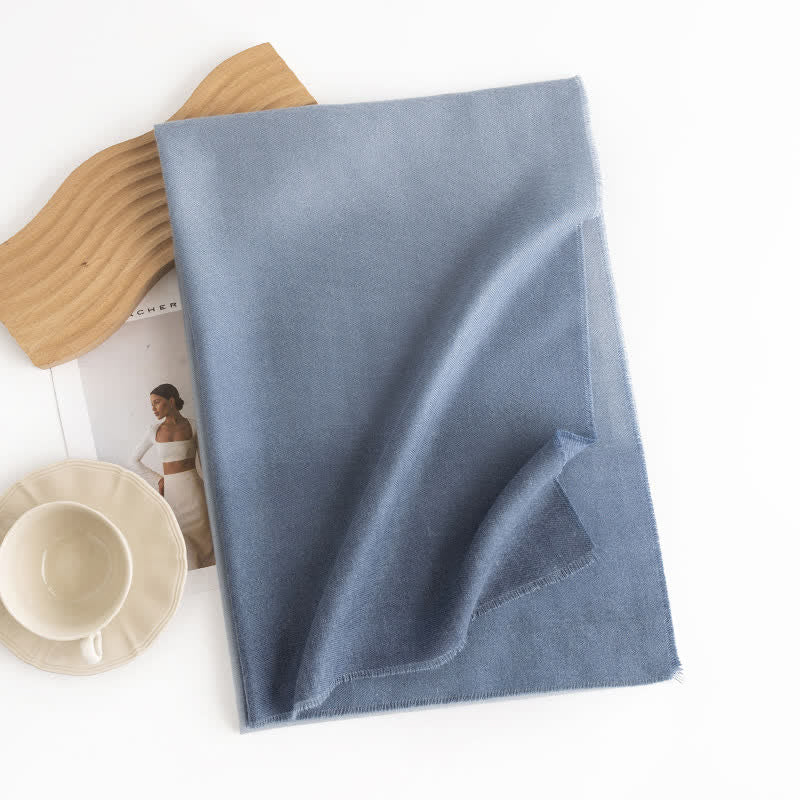 Schlichter, vielseitiger Schal mit Farbverlauf und einfarbiger Farbe für Damen