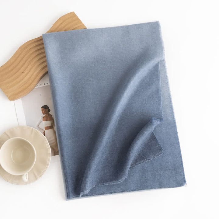Schlichter, vielseitiger Schal mit Farbverlauf und einfarbiger Farbe für Damen