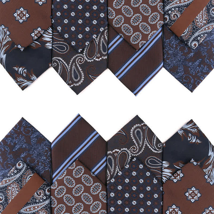Kaffeebraune Krawatte mit Paisleymuster für Herren