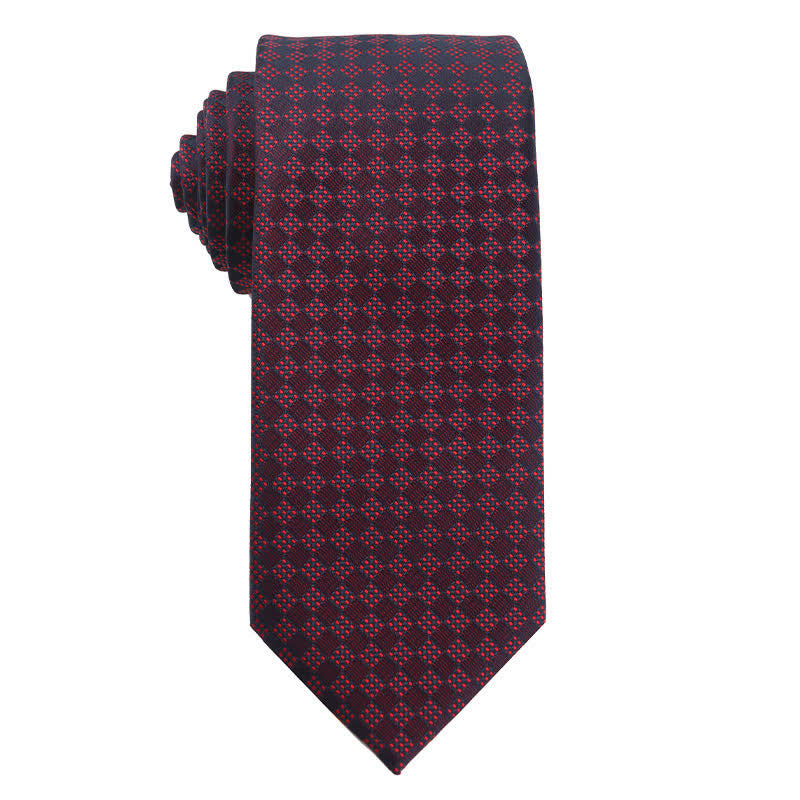 Elegante Hochzeitskrawatte für Herren in tiefem Weinrot - Stil Nr. 2 - image 3
