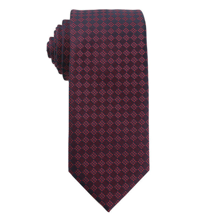 Elegante Hochzeitskrawatte für Herren in tiefem Weinrot - Stil Nr. 2 - image 3