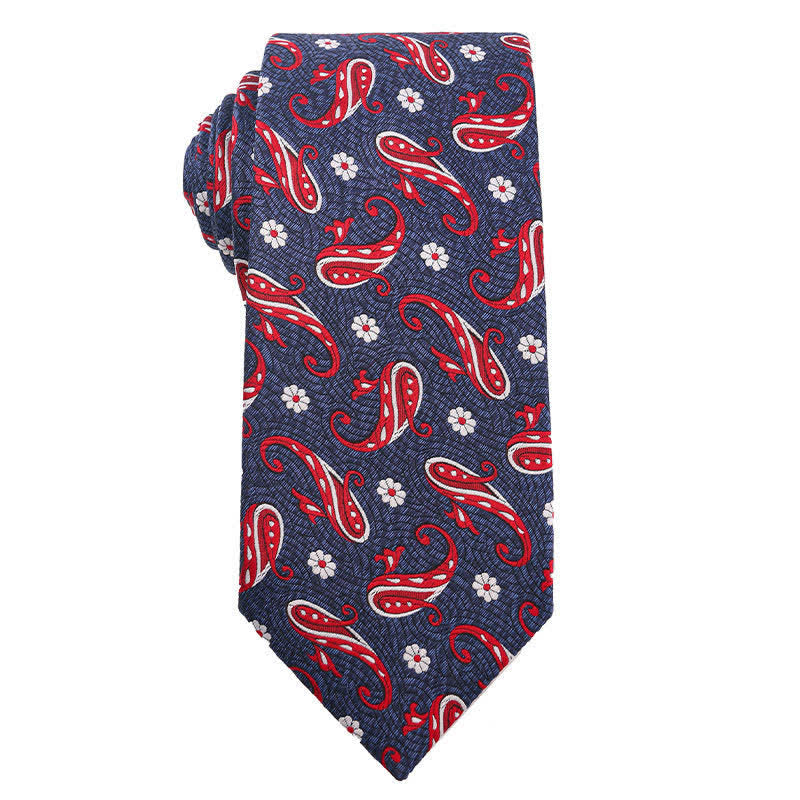 Bunte Krawatte für Herren im Paisley-Muster, Polka Dots-Serie, Vintage-Stil