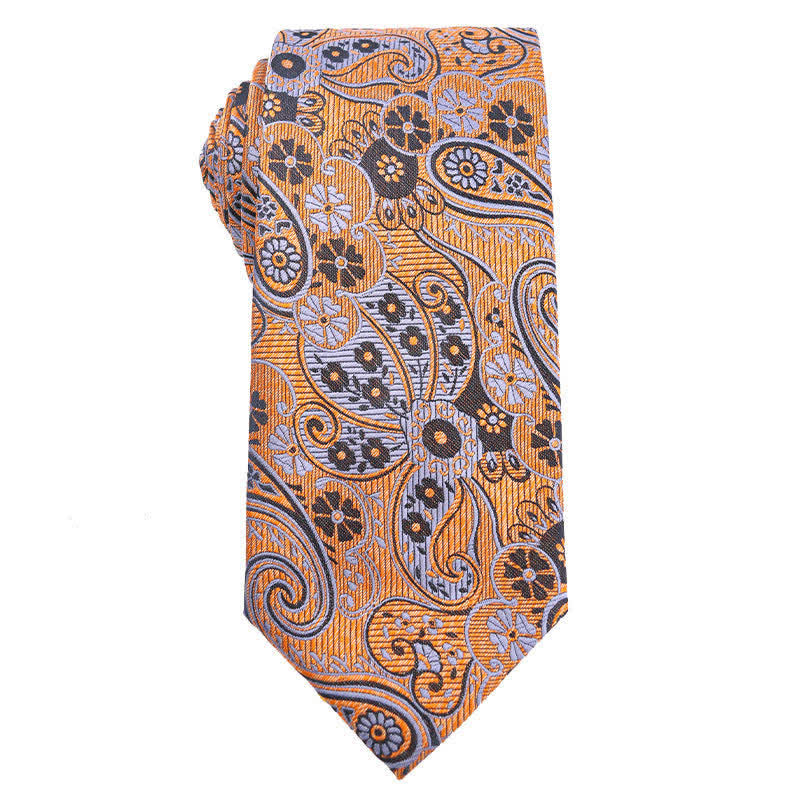 Bunte Krawatte für Herren im Paisley-Muster, Polka Dots-Serie, Vintage-Stil - Stil Nr. 2 - image 3