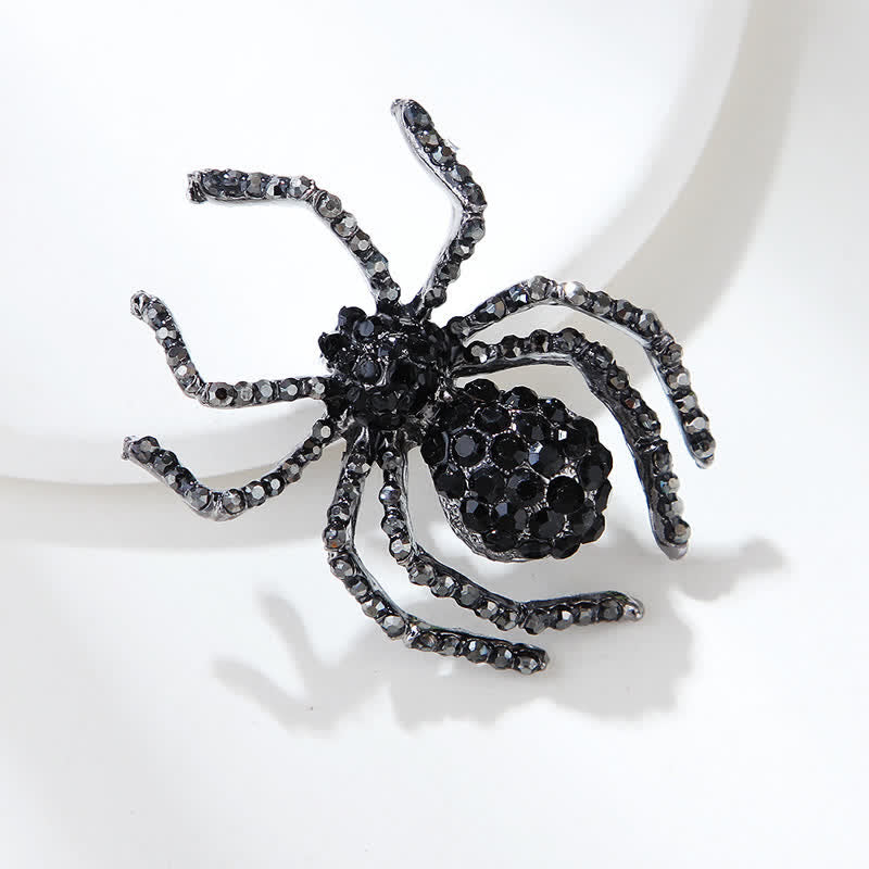 Unisex Vintage Fancy Spider Strass Brosche