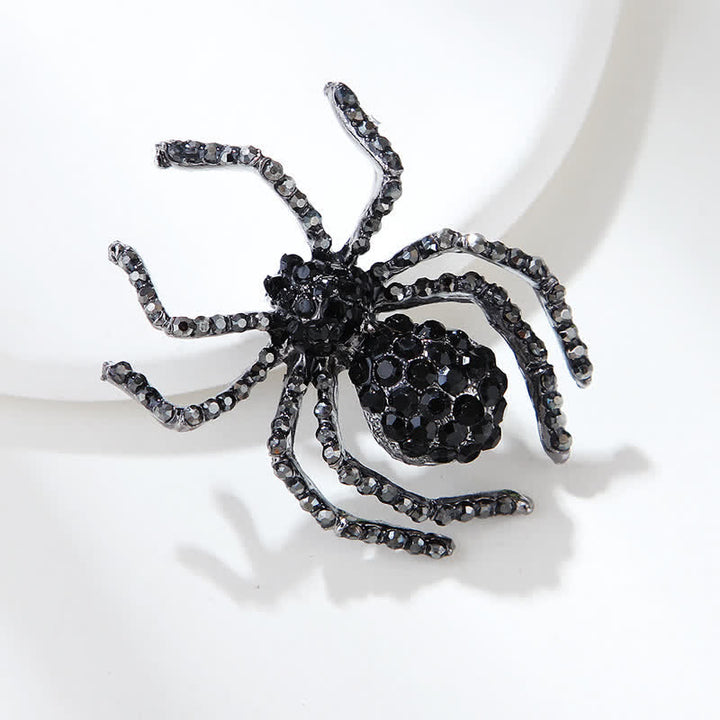 Unisex Vintage Fancy Spider Strass Brosche