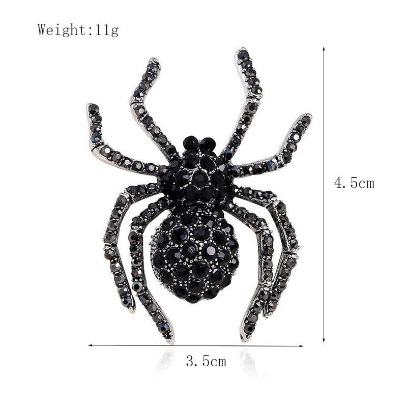Unisex Vintage Fancy Spider Strass Brosche