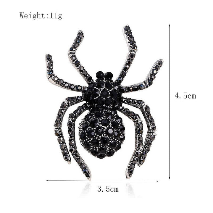 Unisex Vintage Fancy Spider Strass Brosche