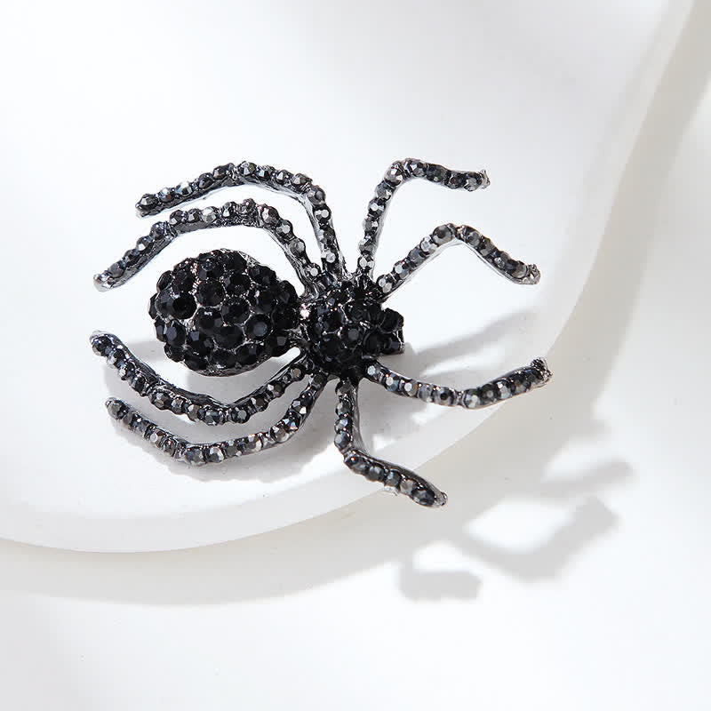 Unisex Vintage Fancy Spider Strass Brosche
