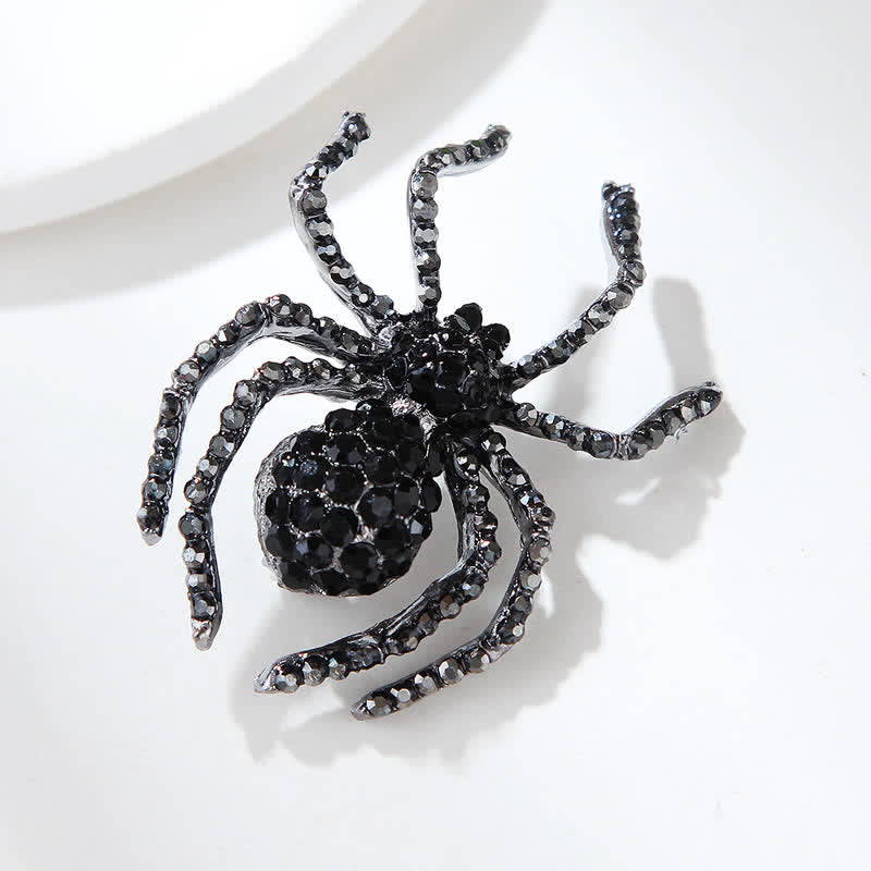 Unisex Vintage Fancy Spider Strass Brosche