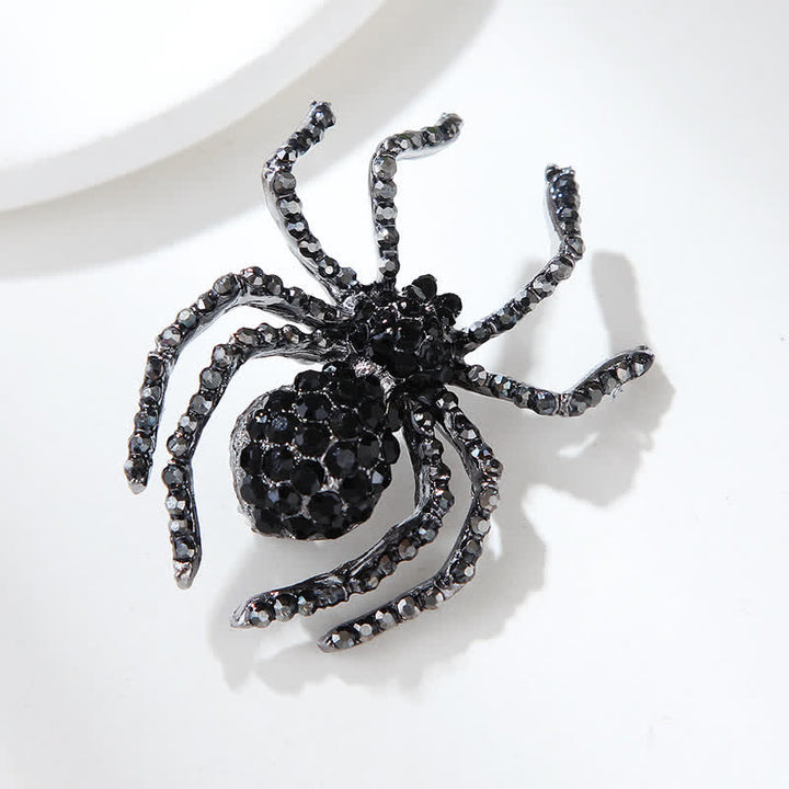 Unisex Vintage Fancy Spider Strass Brosche