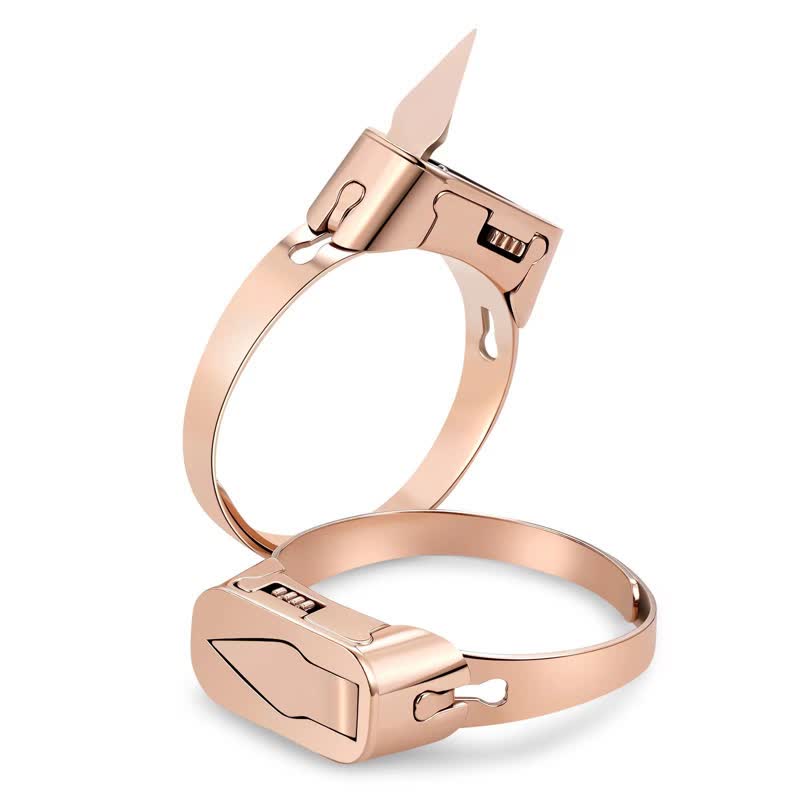 Multifunktionaler, versteckter Messeröffnungsring mit verstellbarer Öffnung - Roségold - image 7