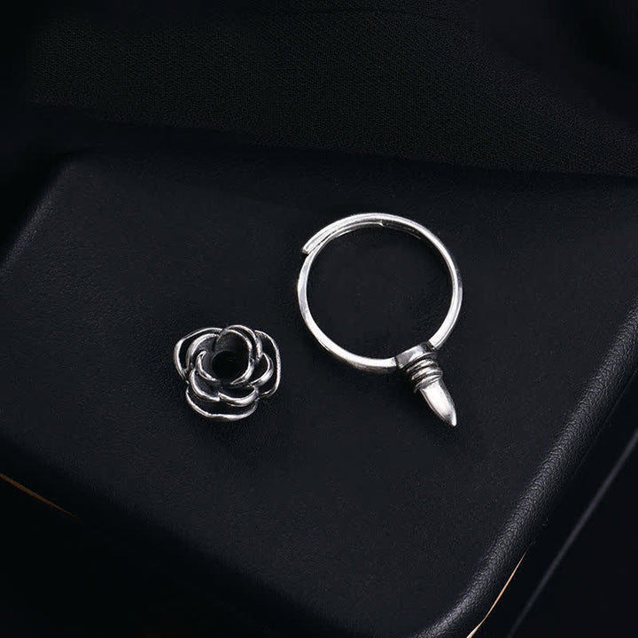 Abnehmbarer, verstellbarer Selbstverteidigungsring mit gedrehter Rose