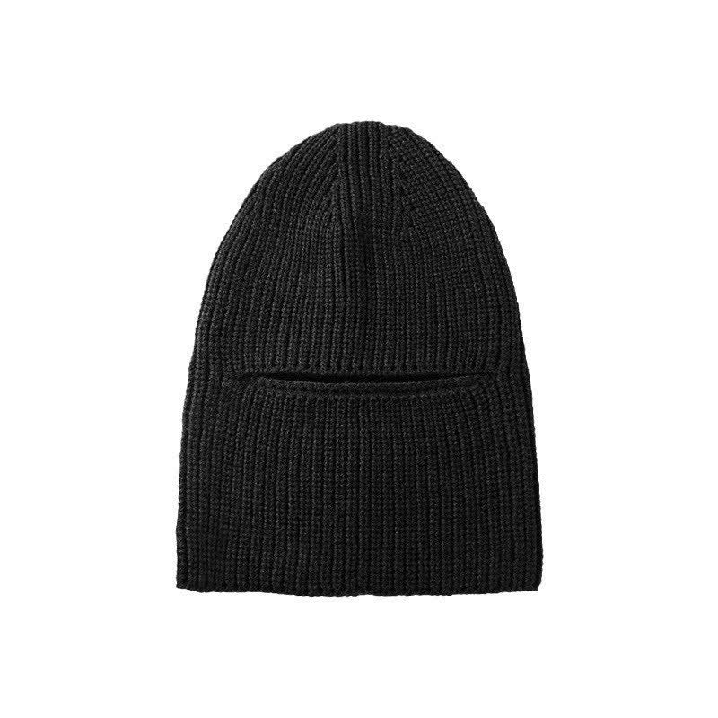 Kuppelförmige, randlose Gesichtsbedeckung, warme Beanie-Strickmütze