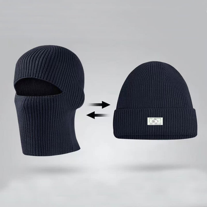 Kuppelförmige, randlose Gesichtsbedeckung, warme Beanie-Strickmütze