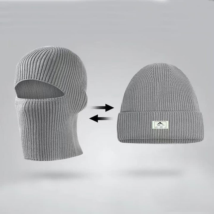 Kuppelförmige, randlose Gesichtsbedeckung, warme Beanie-Strickmütze