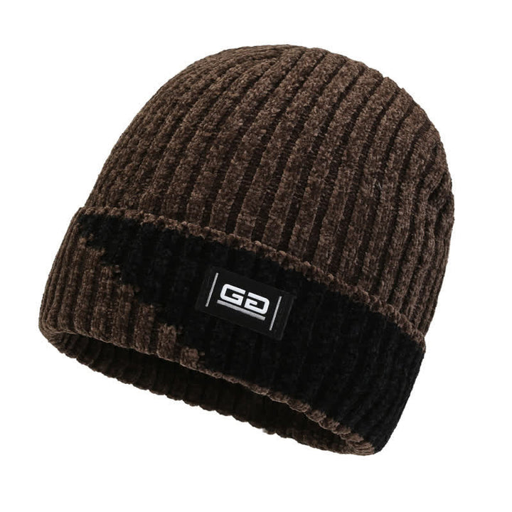 Dicke Fleece-Winter-Mütze mit atmungsaktiver Strickmütze