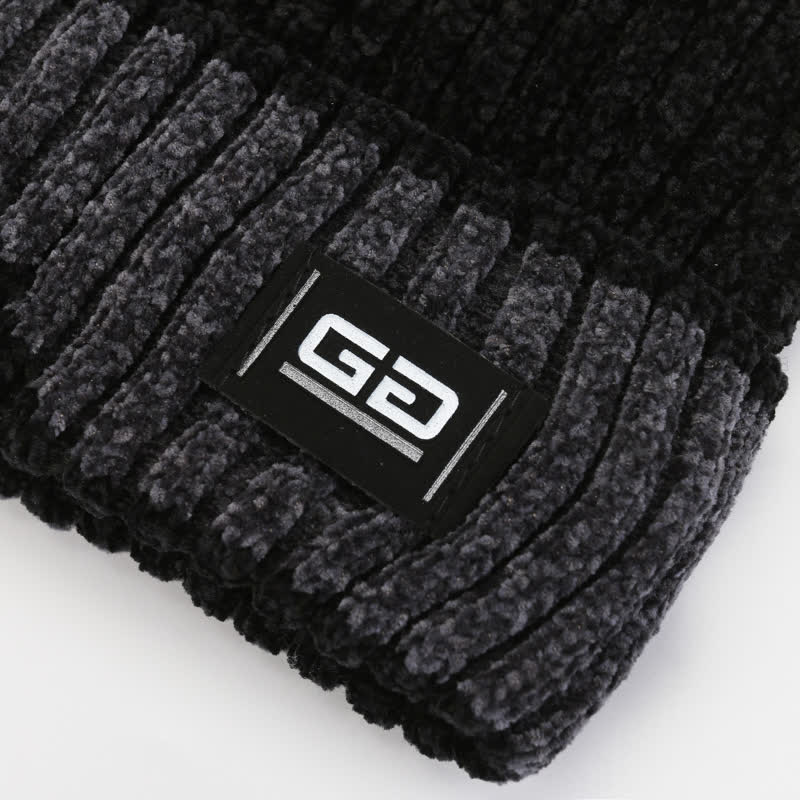 Dicke Fleece-Winter-Mütze mit atmungsaktiver Strickmütze