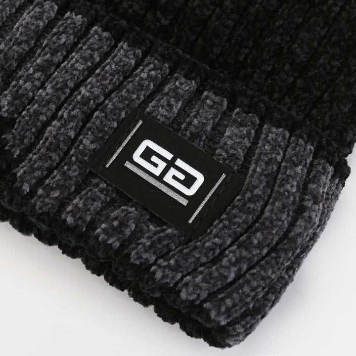 Dicke Fleece-Winter-Mütze mit atmungsaktiver Strickmütze