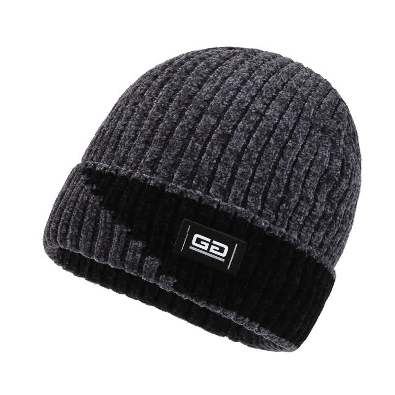Dicke Fleece-Winter-Mütze mit atmungsaktiver Strickmütze