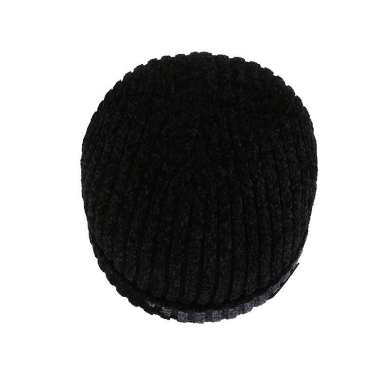 Dicke Fleece-Winter-Mütze mit atmungsaktiver Strickmütze