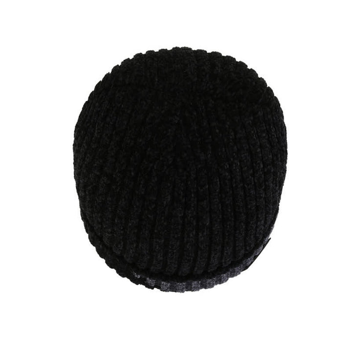 Dicke Fleece-Winter-Mütze mit atmungsaktiver Strickmütze