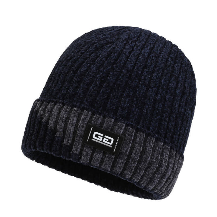 Dicke Fleece-Winter-Mütze mit atmungsaktiver Strickmütze