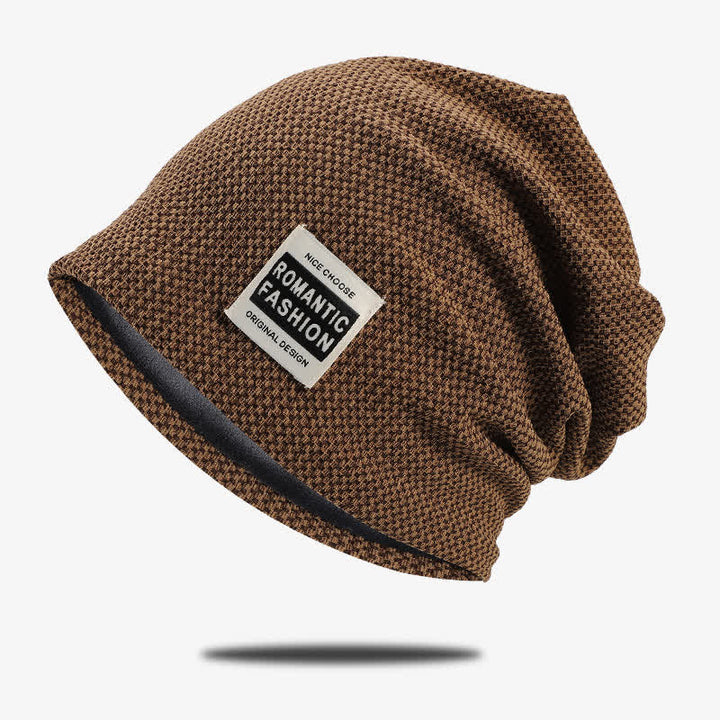 Lässige, dehnbare Beanie-Strickmütze ohne Krempe
