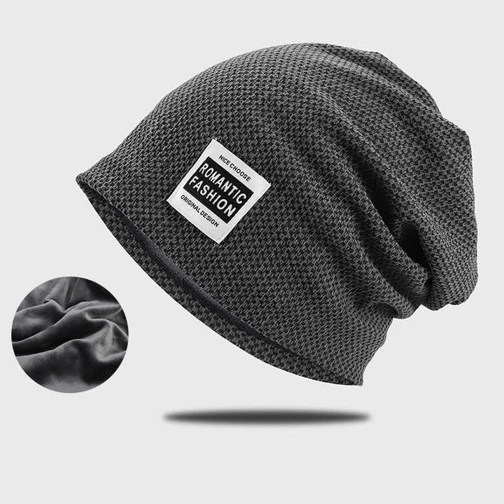 Lässige, dehnbare Beanie-Strickmütze ohne Krempe