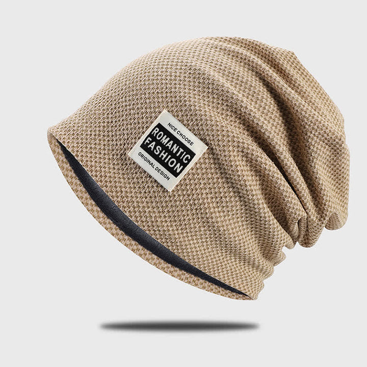 Lässige, dehnbare Beanie-Strickmütze ohne Krempe