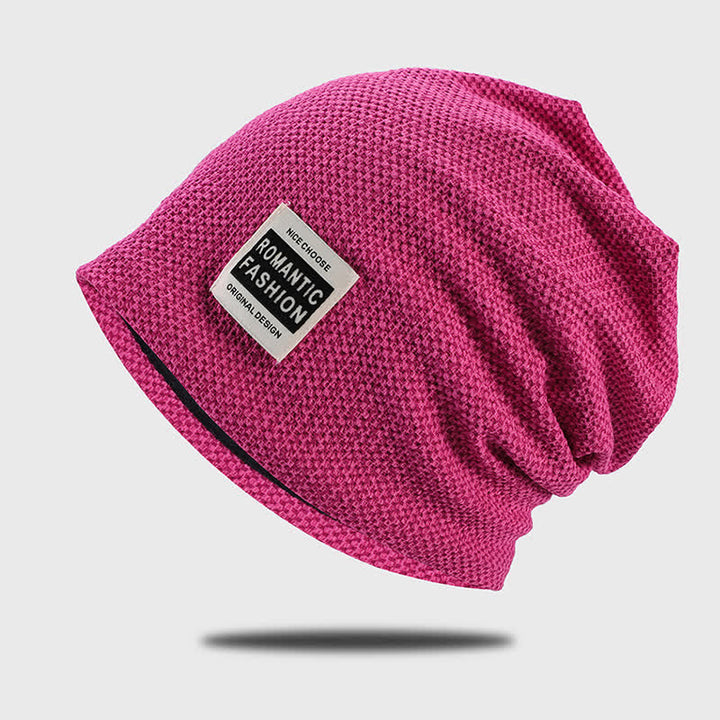 Lässige, dehnbare Beanie-Strickmütze ohne Krempe