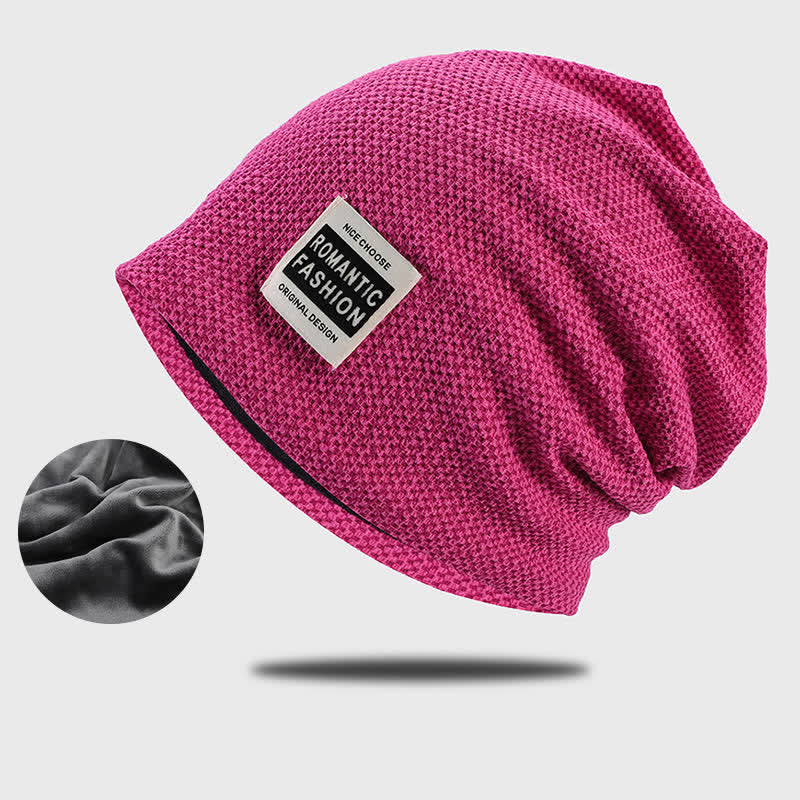 Lässige, dehnbare Beanie-Strickmütze ohne Krempe
