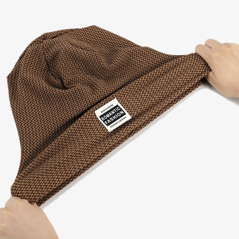 Lässige, dehnbare Beanie-Strickmütze ohne Krempe