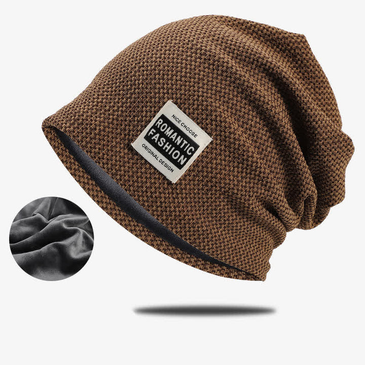 Lässige, dehnbare Beanie-Strickmütze ohne Krempe