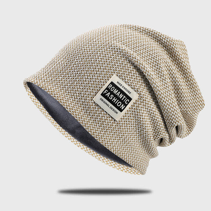 Lässige, dehnbare Beanie-Strickmütze ohne Krempe