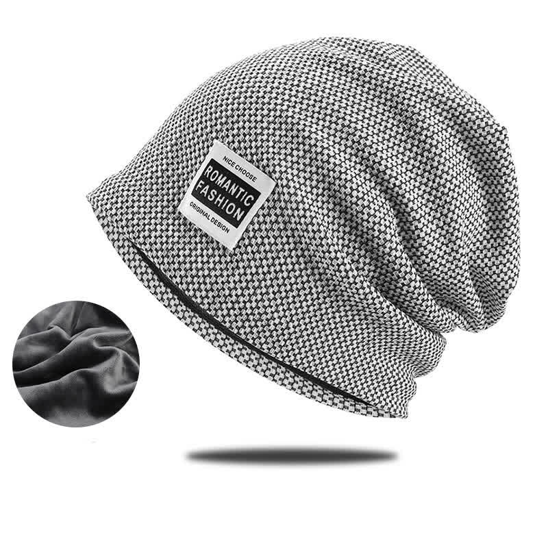 Lässige, dehnbare Beanie-Strickmütze ohne Krempe