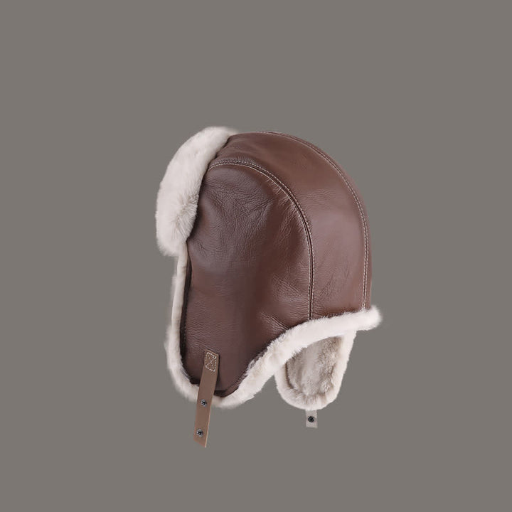 Vintage Winter Trooper Pilotenmütze mit Ohrenklappen