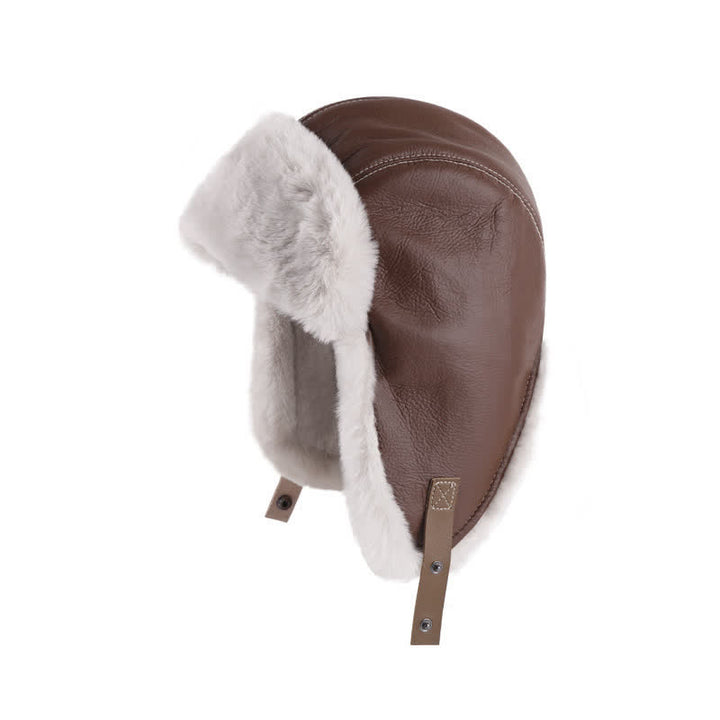 Vintage Winter Trooper Pilotenmütze mit Ohrenklappen