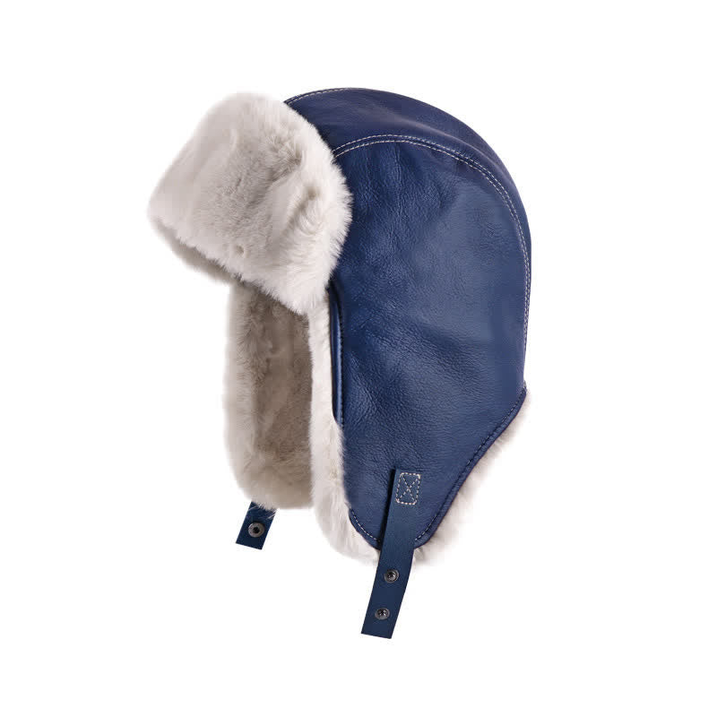 Vintage Winter Trooper Pilotenmütze mit Ohrenklappen