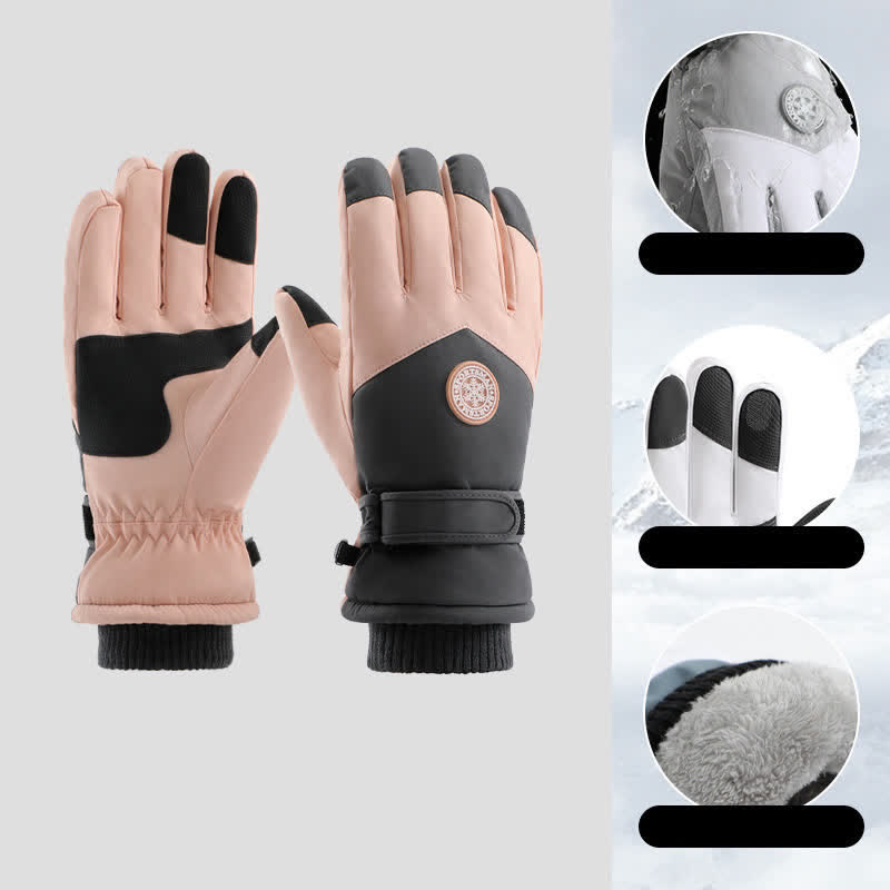 Wasserdichte Outdoor-Skihandschuhe mit Fleecefutter