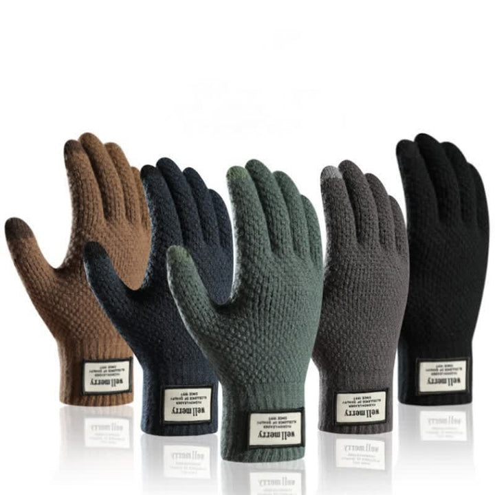 Warme Screentouch-Strickwolle-Verdickungshandschuhe