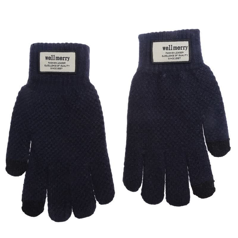 Warme Screentouch-Strickwolle-Verdickungshandschuhe