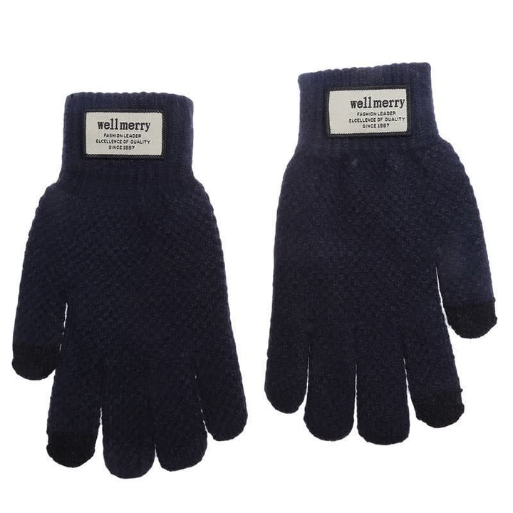 Warme Screentouch-Strickwolle-Verdickungshandschuhe
