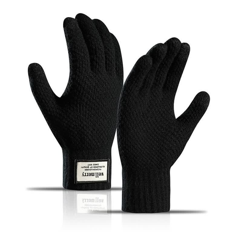 Warme Screentouch-Strickwolle-Verdickungshandschuhe