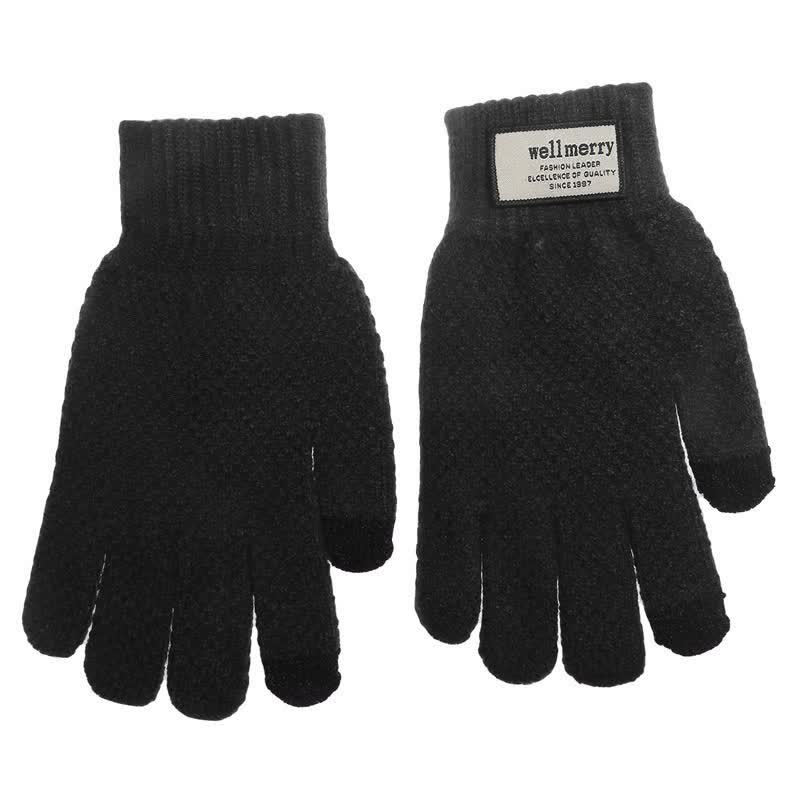 Warme Screentouch-Strickwolle-Verdickungshandschuhe