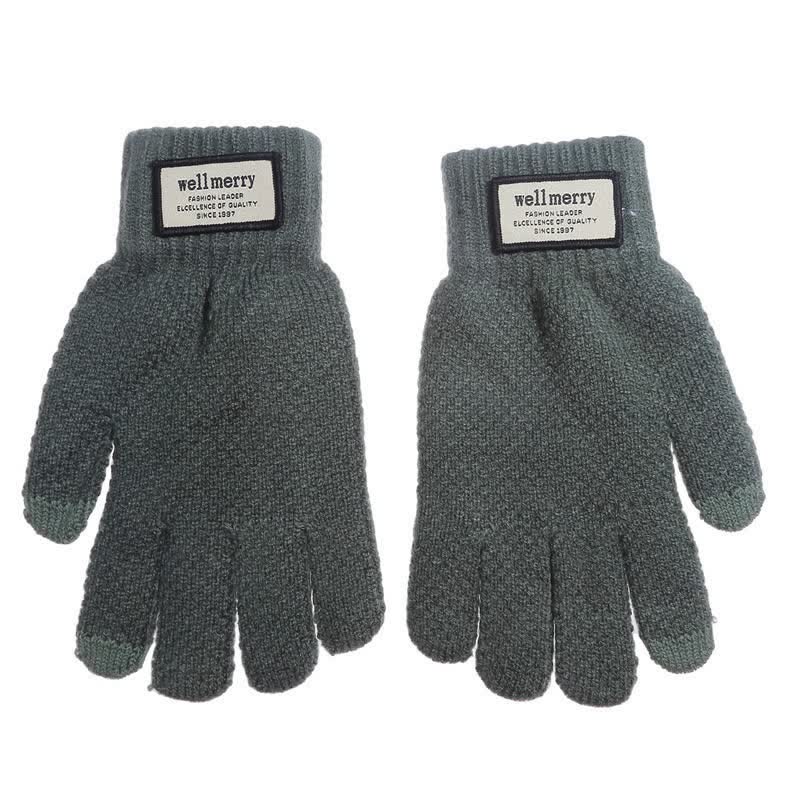 Warme Screentouch-Strickwolle-Verdickungshandschuhe