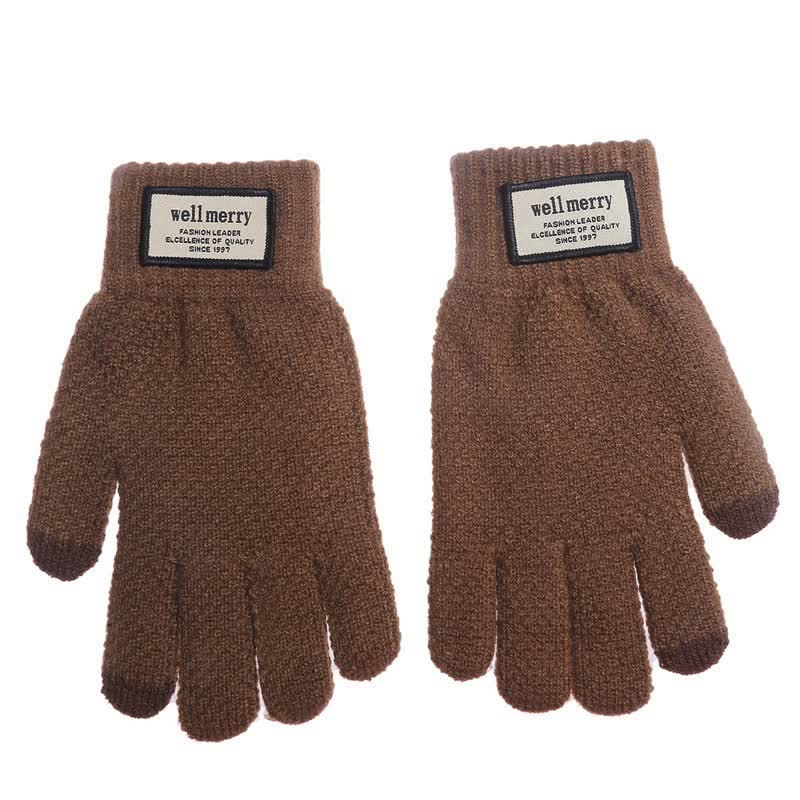 Warme Screentouch-Strickwolle-Verdickungshandschuhe