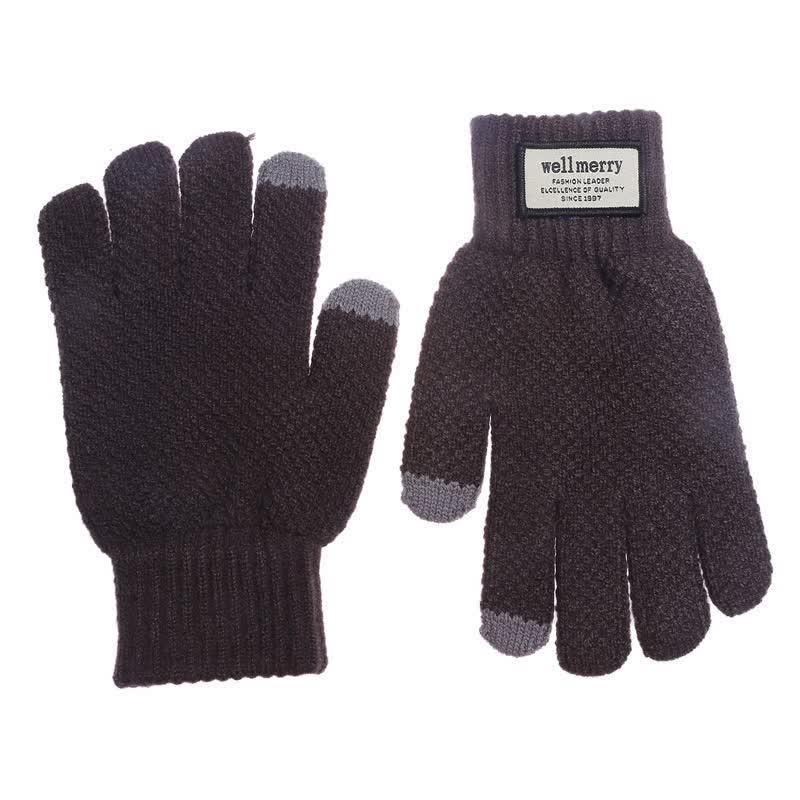 Warme Screentouch-Strickwolle-Verdickungshandschuhe