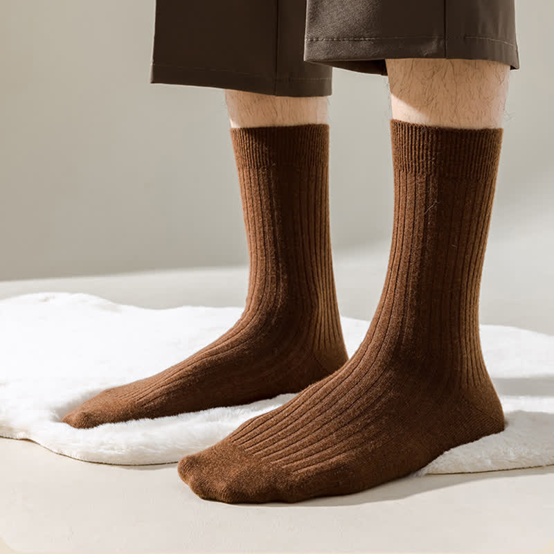 Bequeme, atmungsaktive Crew-Socken in einfarbiger Optik für Herren